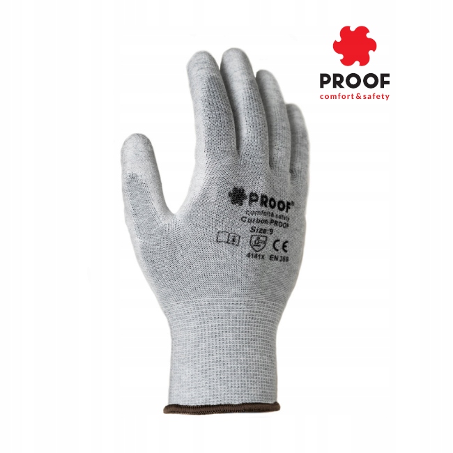 RĘKAWICE ROBOCZE ESD ANTYSTATYCZNE CARBON 7-10par Model RĘKAWICE ESD CARBON PROOF