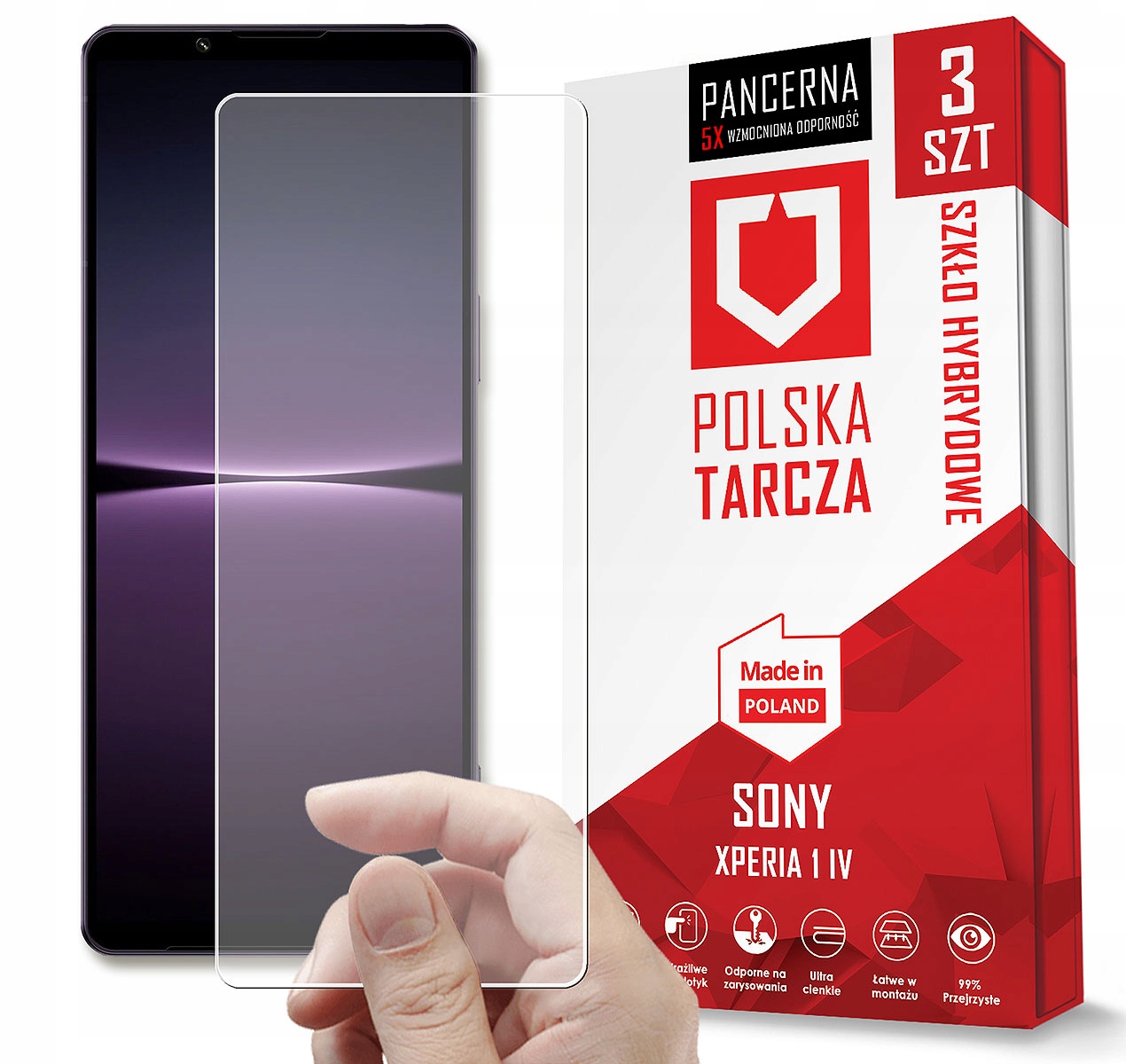 

3PACK Pancerne Szkło Do Sony Xperia 1 IV