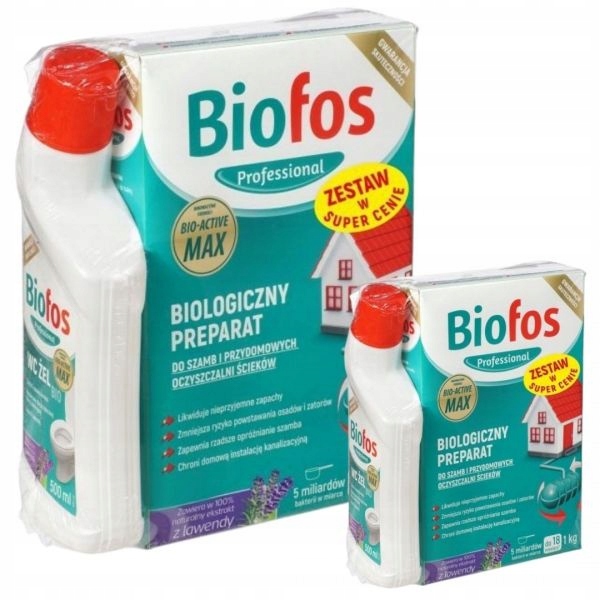 

Proszek do Szamba Biofos Bakterie 1kg Żel Wc x 2