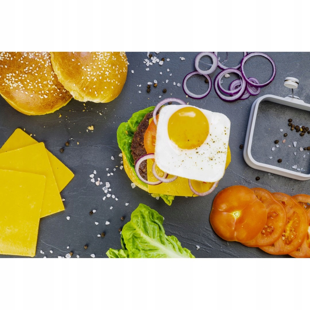 Obręcze do jajek sadzonych kwadraty 2 sztuki LURCH 9,5 x 9,5 CM Marka Lurch