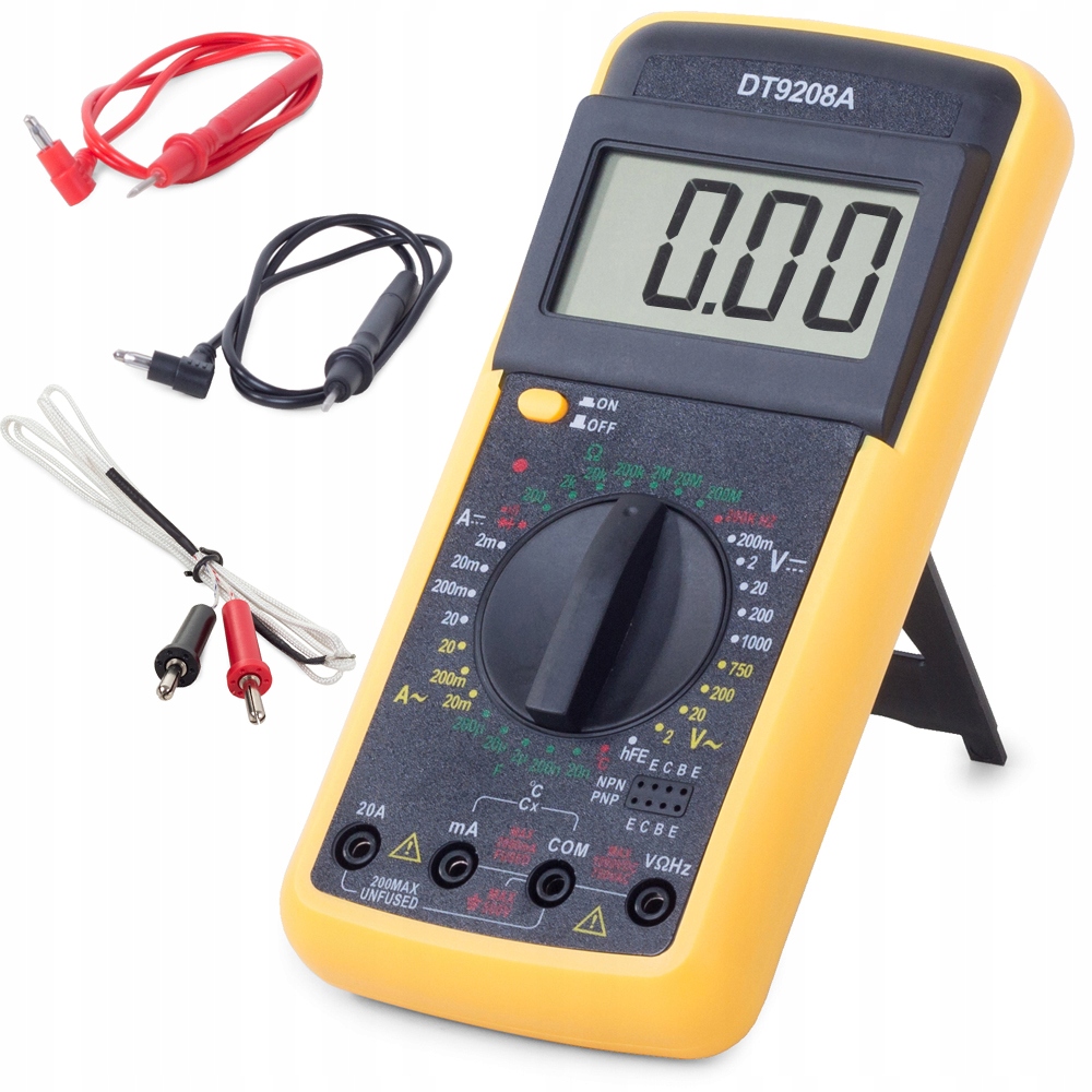 

Miernik Cyfrowy LCD Multimetr Prądu DT9208A Sonda