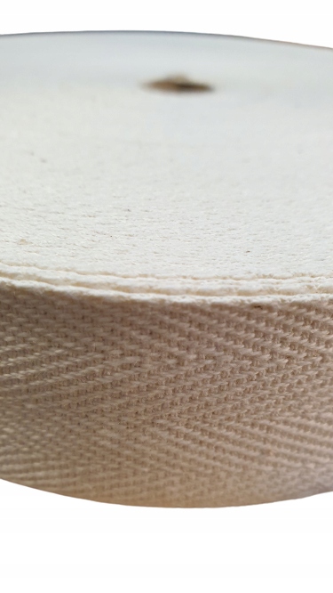 Bavlněná páska 40 mm Přírodní/ecru 50m Akce