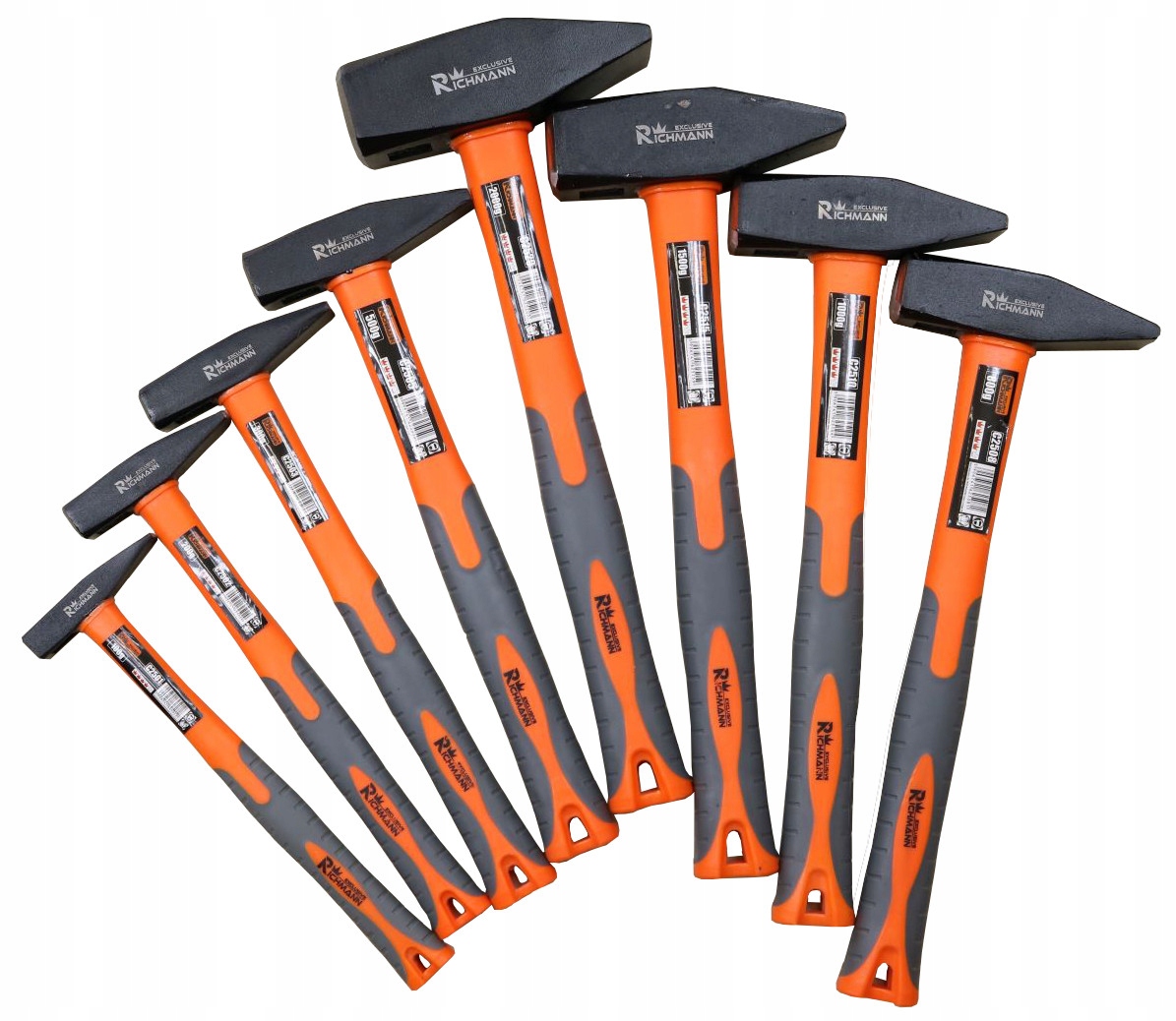 

Młotki Ślusarskie Fiberglass Zestaw 8szt 100-2000g