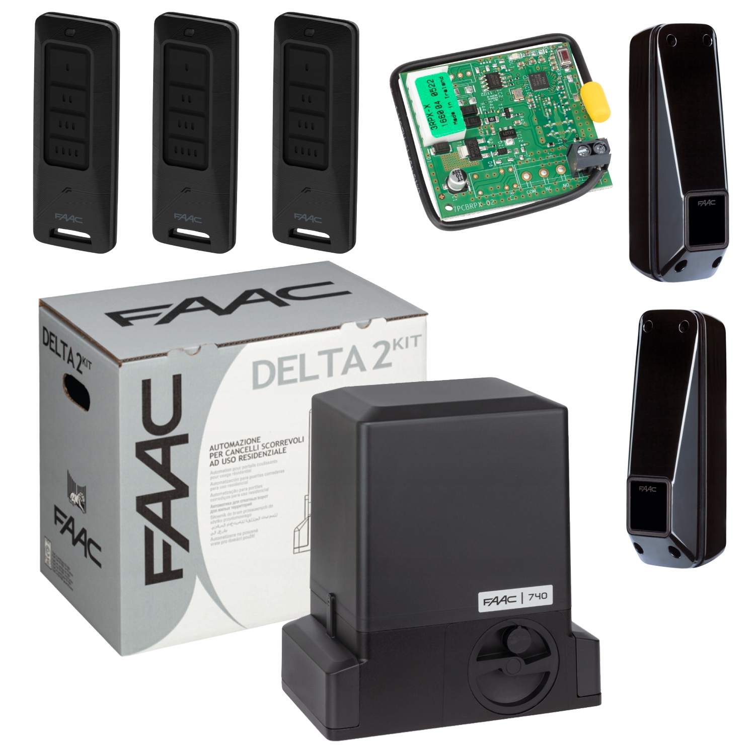 Faac Delta 2 Pilot XT4FDS 3szt. Napęd do bramy przesuwnej automat