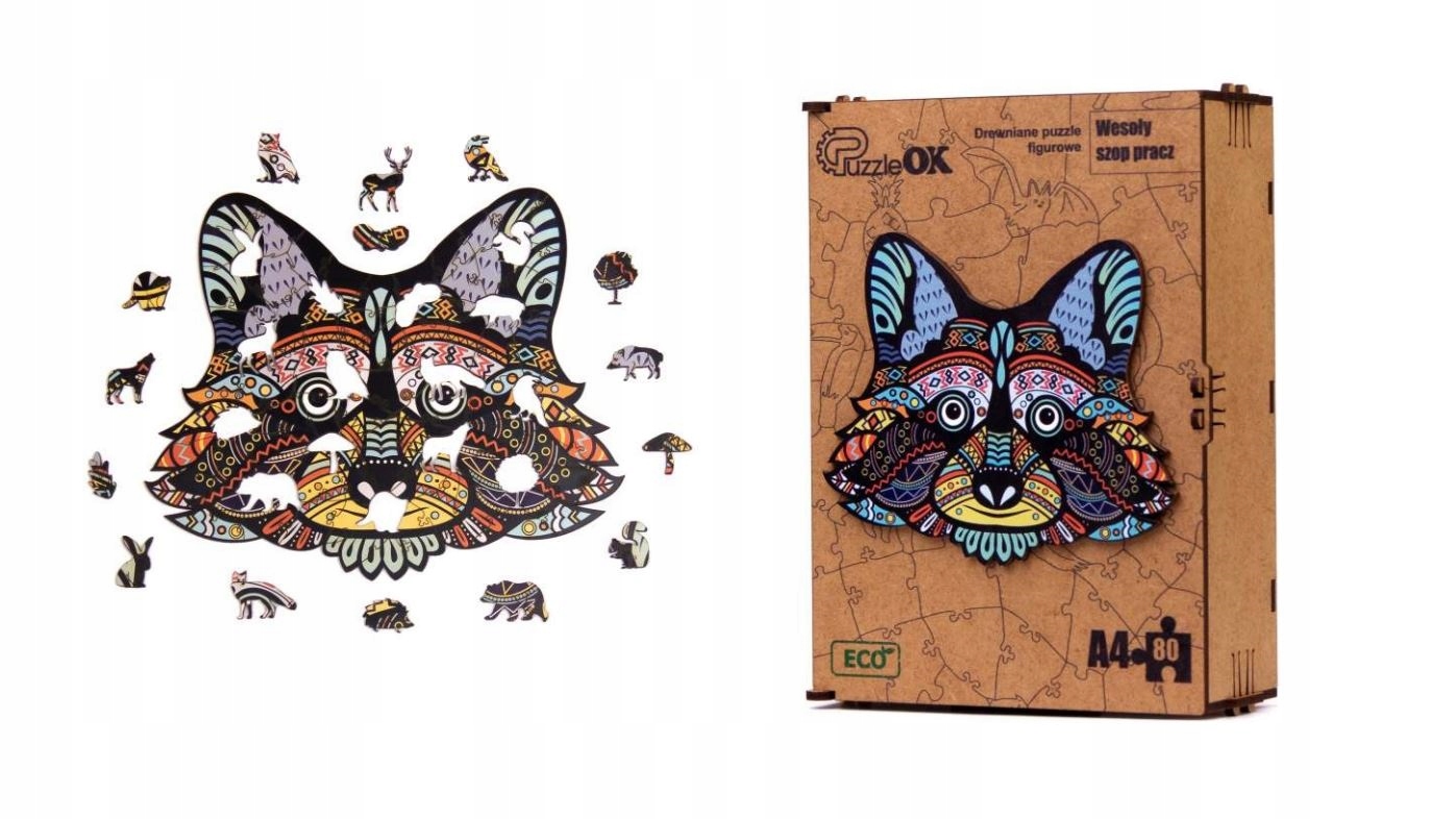 Puzzle drewniane ECO Wesoły SZOP PRACZ A4