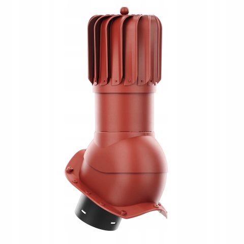 Rotačný krb Rotoline pre plechovú krytinu, profil X fi 150 mm, červený
