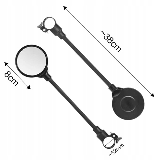 LUSTERKO ROWEROWE DŁUGIE SZTYWNE I REGULOWANE XXL Model ZWIERCIADŁO ROWEROWE WSTECZNE SL-3400