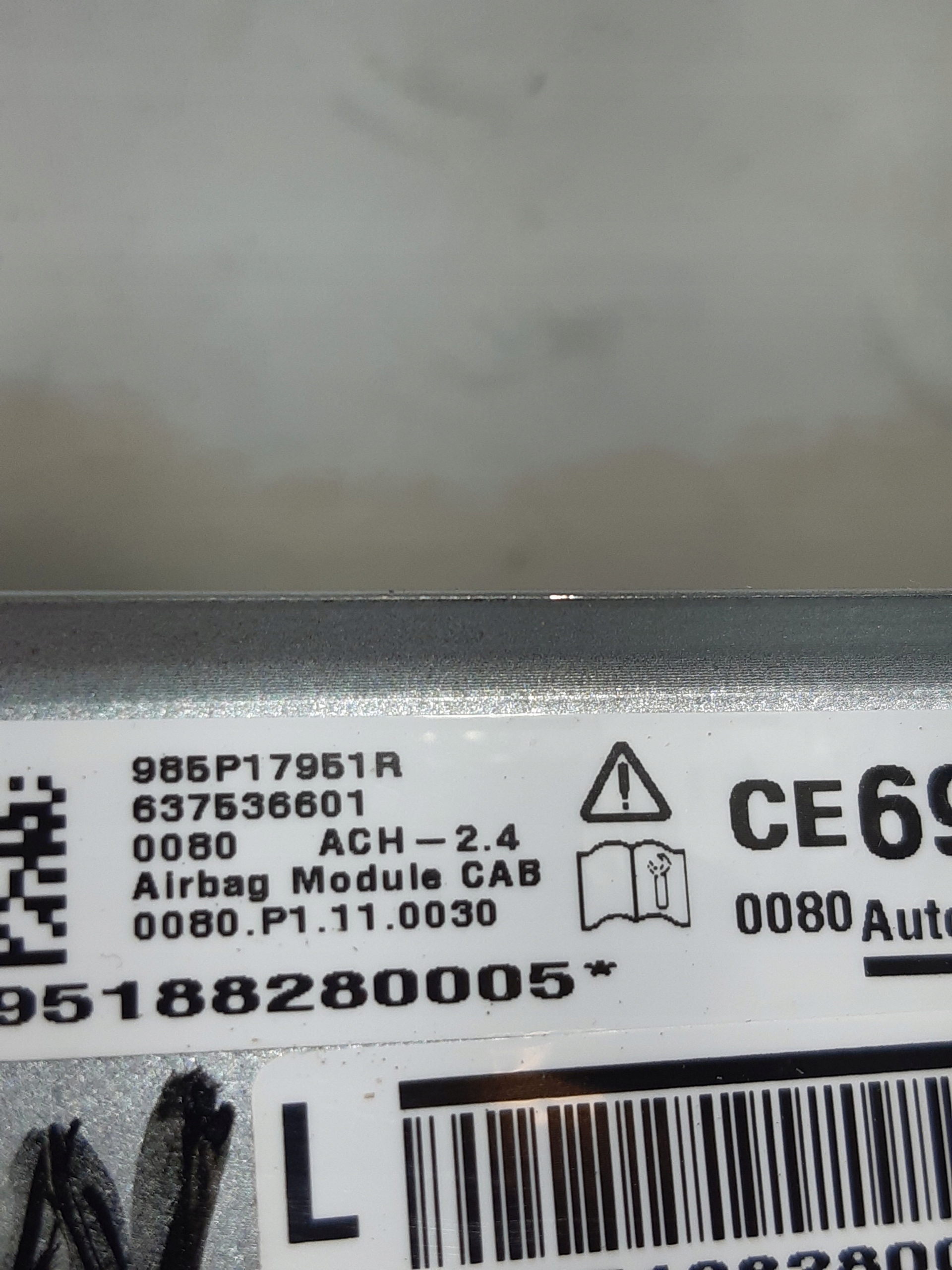 левый пиропатрон подушки безопасности renault KOLEOS II РЕСТАЙЛИНГ