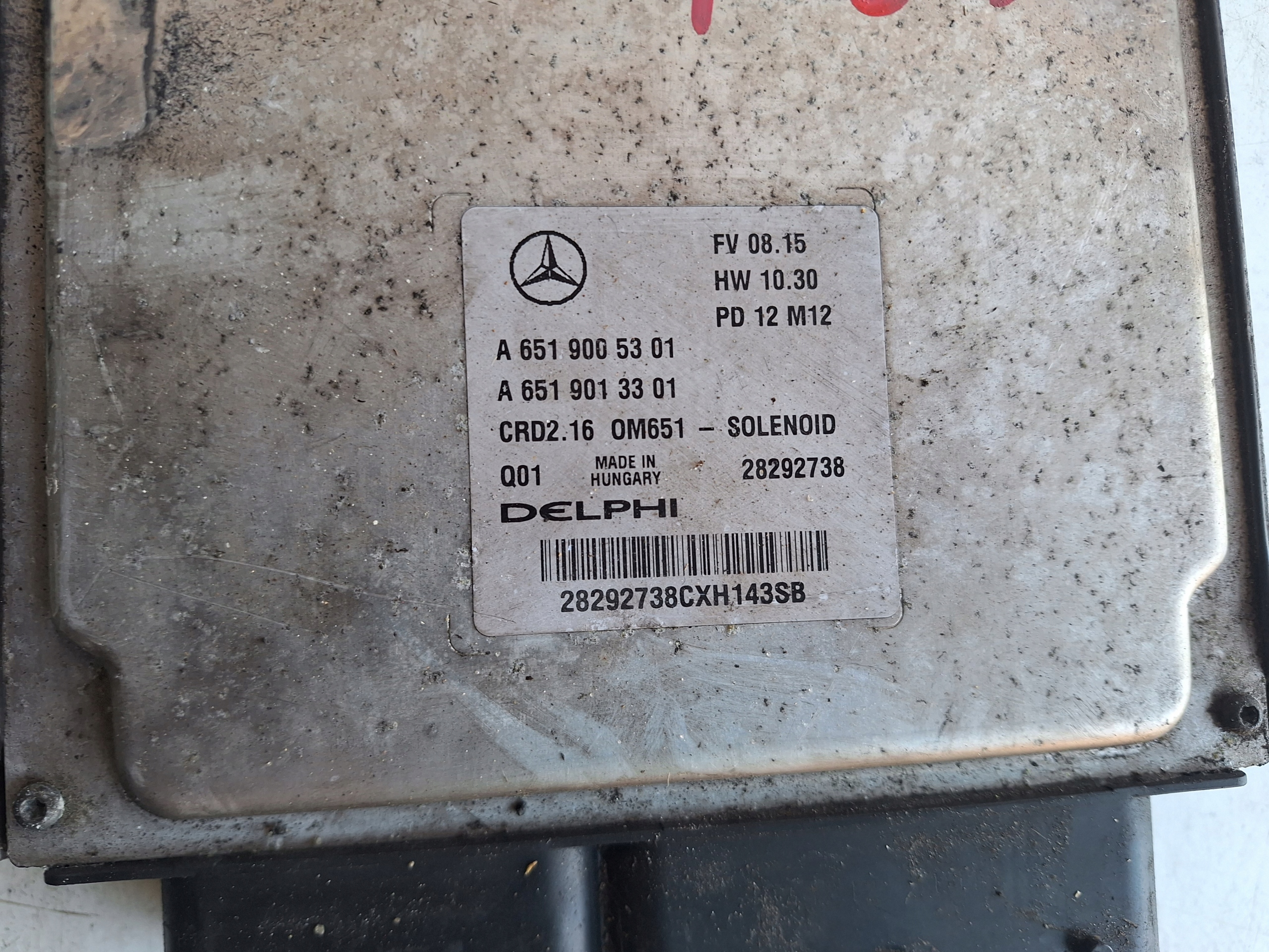 computer control unit of the engine MERCEDES A6519005301 DELPHI A6519013301