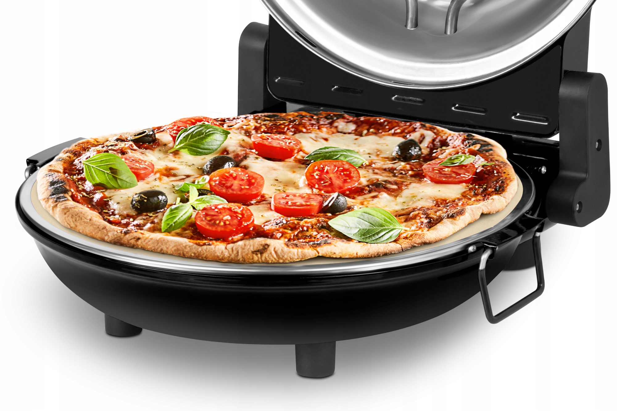 Piec do pizzy Teesa 400°C 1200W kamień okienko 2 łopatki Moc 1200 W