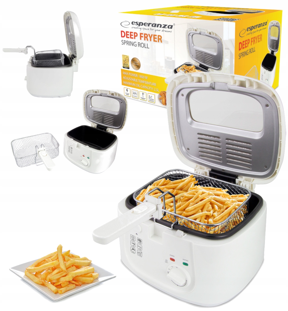 Frytkownica Tradycyjna Olejowa 2.5L Mocna 1800W