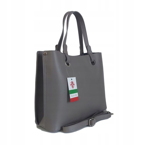 Fenomenální Velká Taška_italský Styl_až 3 Komory_krásná Šedá BARVA_A4