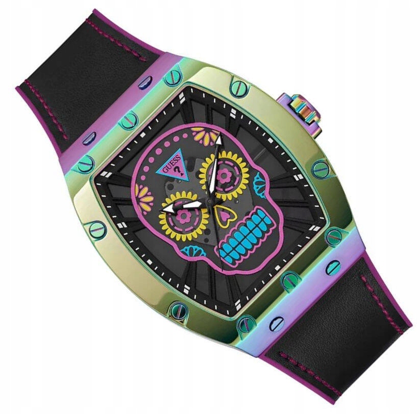 Vícebarevné Pánské Hodinky Guess Day Of The Dead Santa Muerte GW0506G2 50M