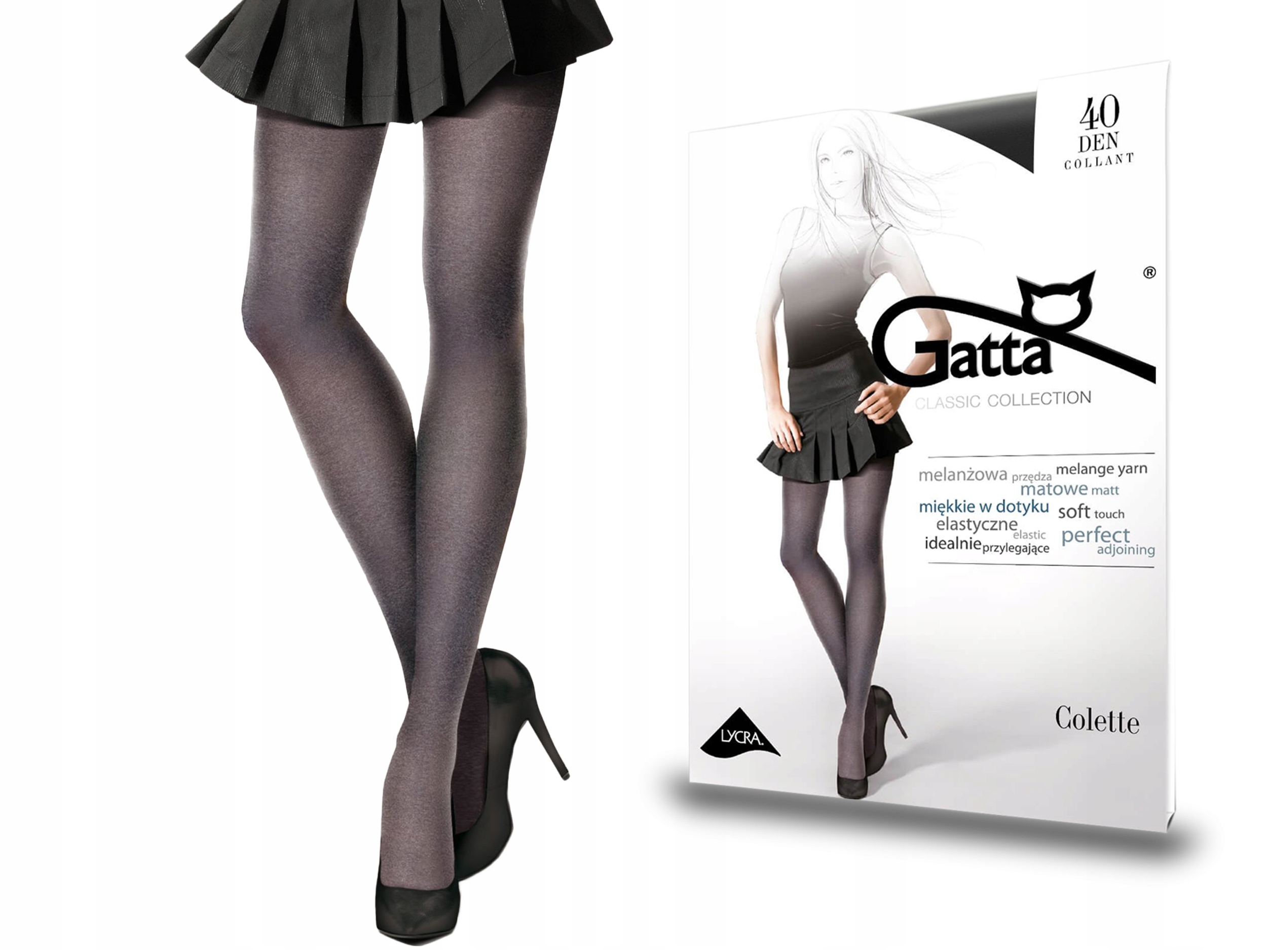 

Rajstopy damskie Gatta Colette 1, m2 grafit, 3-M