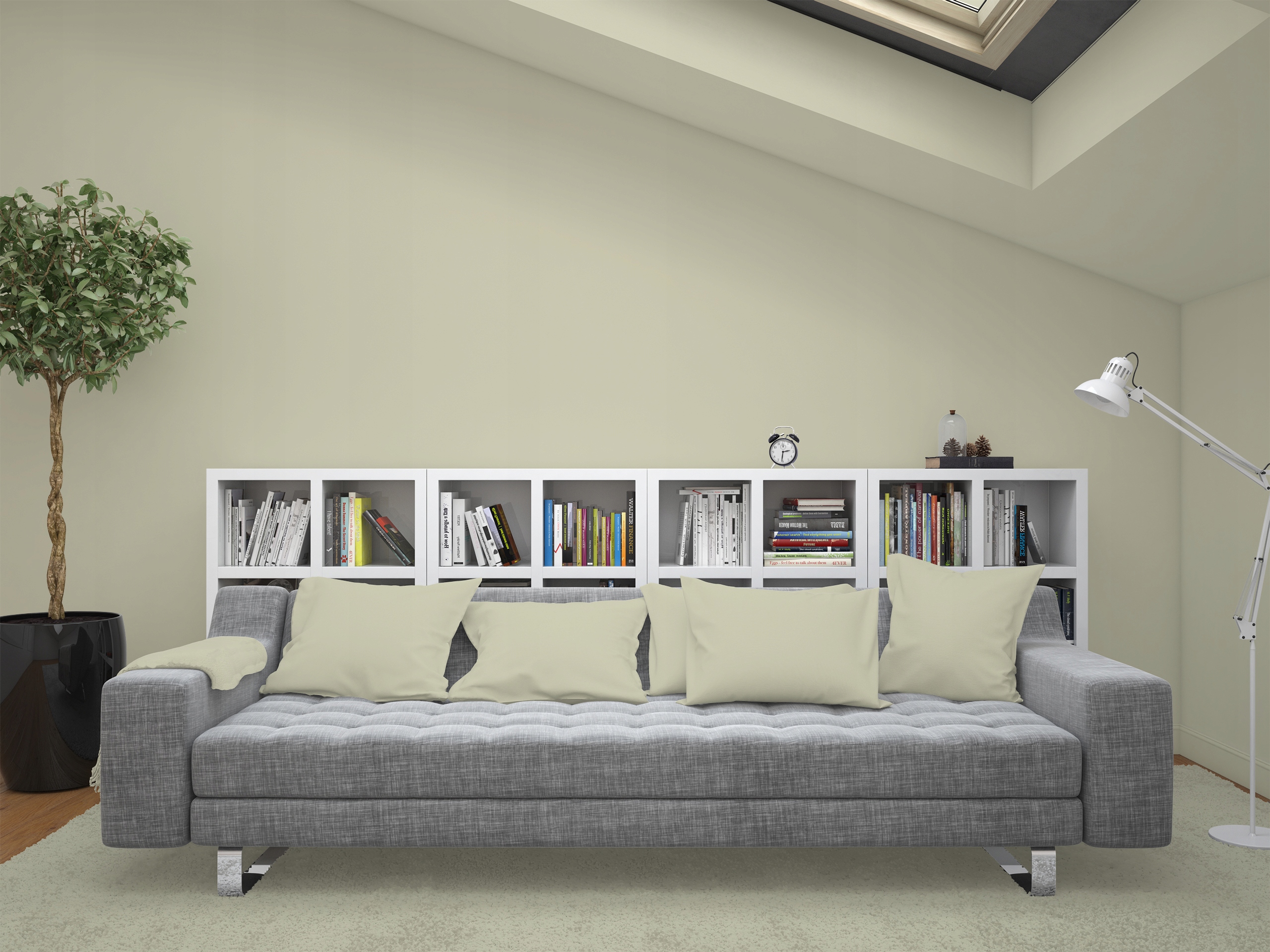 FARBA CERAMICZNA BIEL ZŁAMANA W GROSZKOWY KOLOR BIAŁY GROSZKOWY MAT 5L Wielkość opakowania 5 l