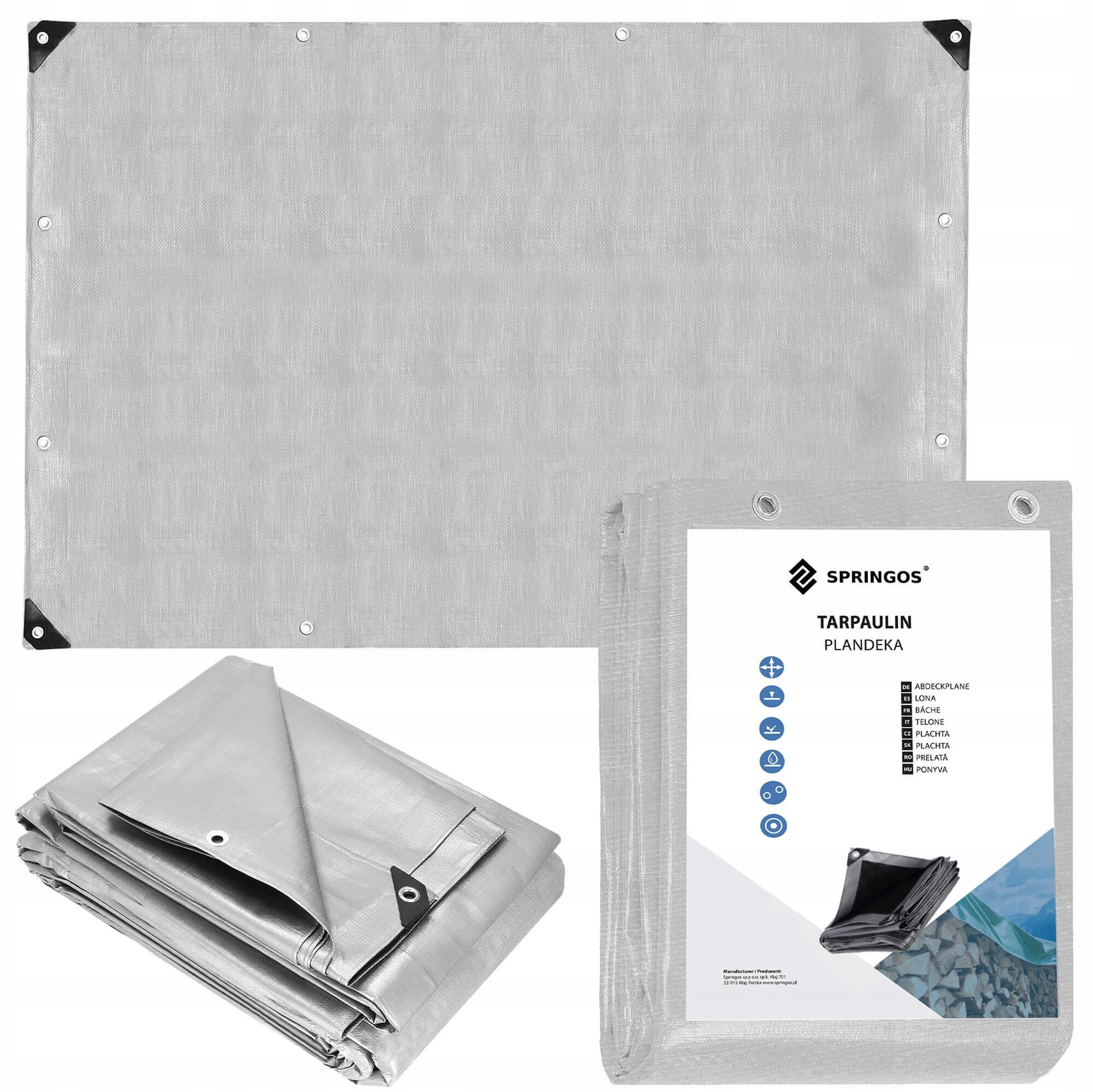 Krycí Plachta Mrazuvzdorná Zesílená Uv 6x8 m Krycí Silná Hrubá 260 g