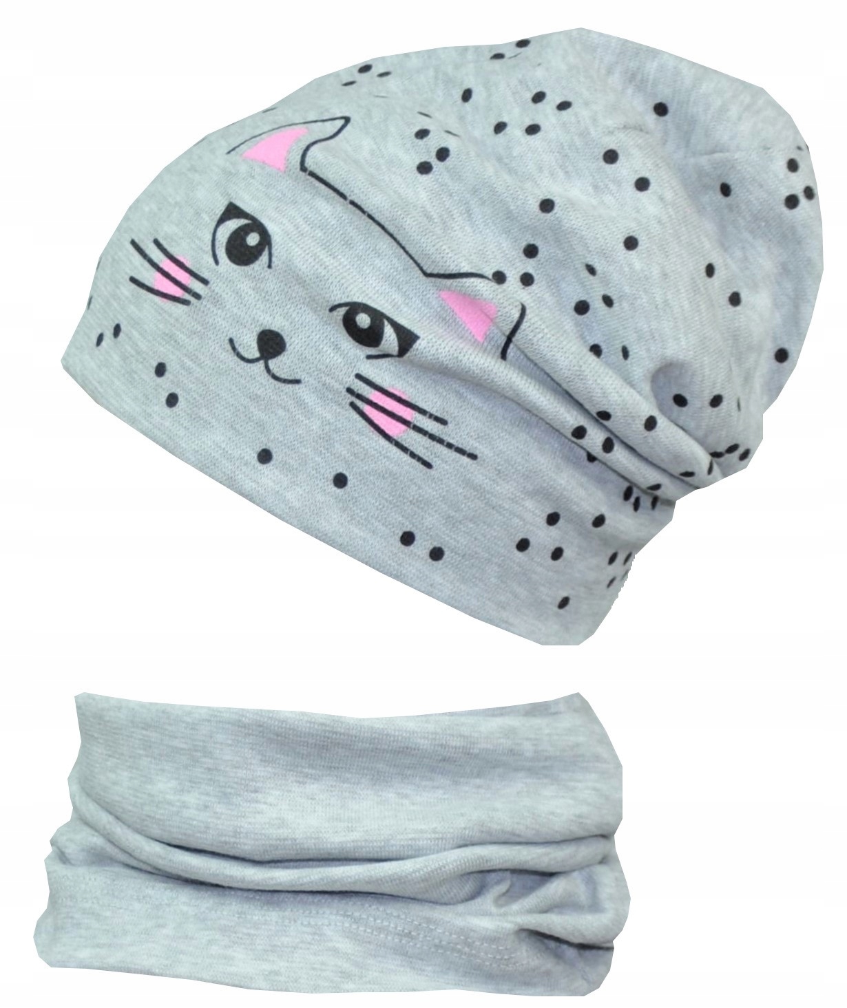 

Czapka i Komin wiosenny Kotek *kolory* 48-52 3-6L