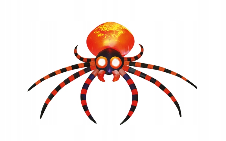 Nafukovací Pavúk Halloweenská dekorácia 180 X 120 CM Oranžová Čierna