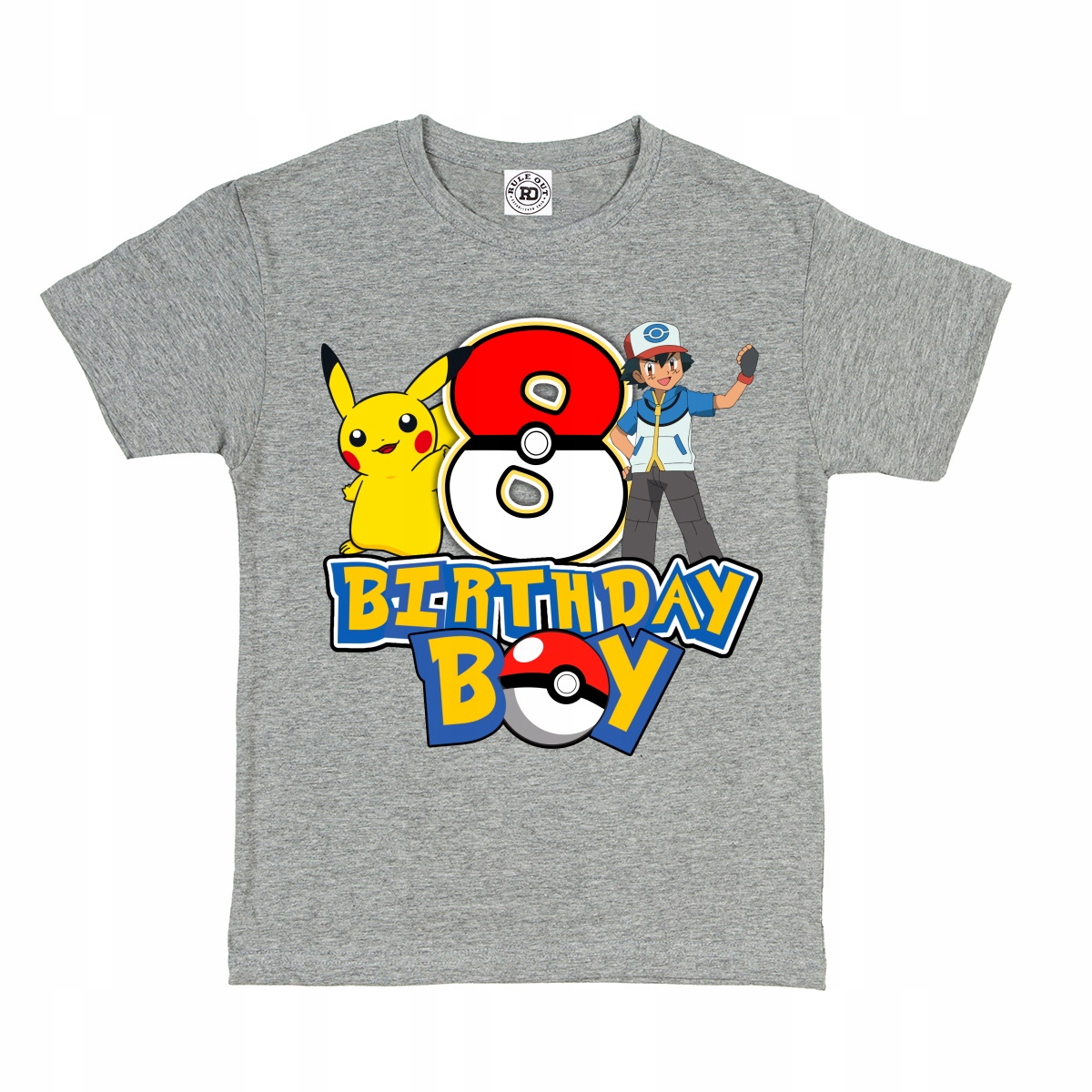 

Dziecięca Koszulka Na 8 Urodziny Pikachu Pokemon