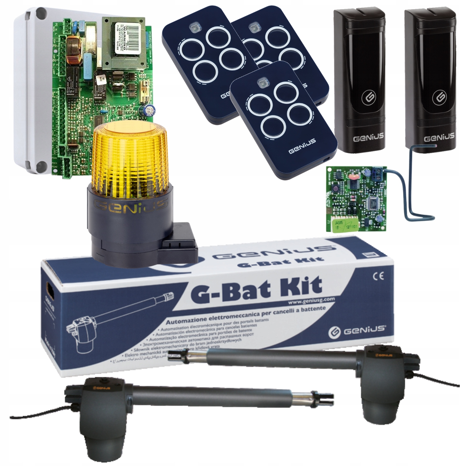 Genius G-BAT300 Lampa Guard 230V Pilot Echo 3szt Napęd bramy dwuskrzydłowej