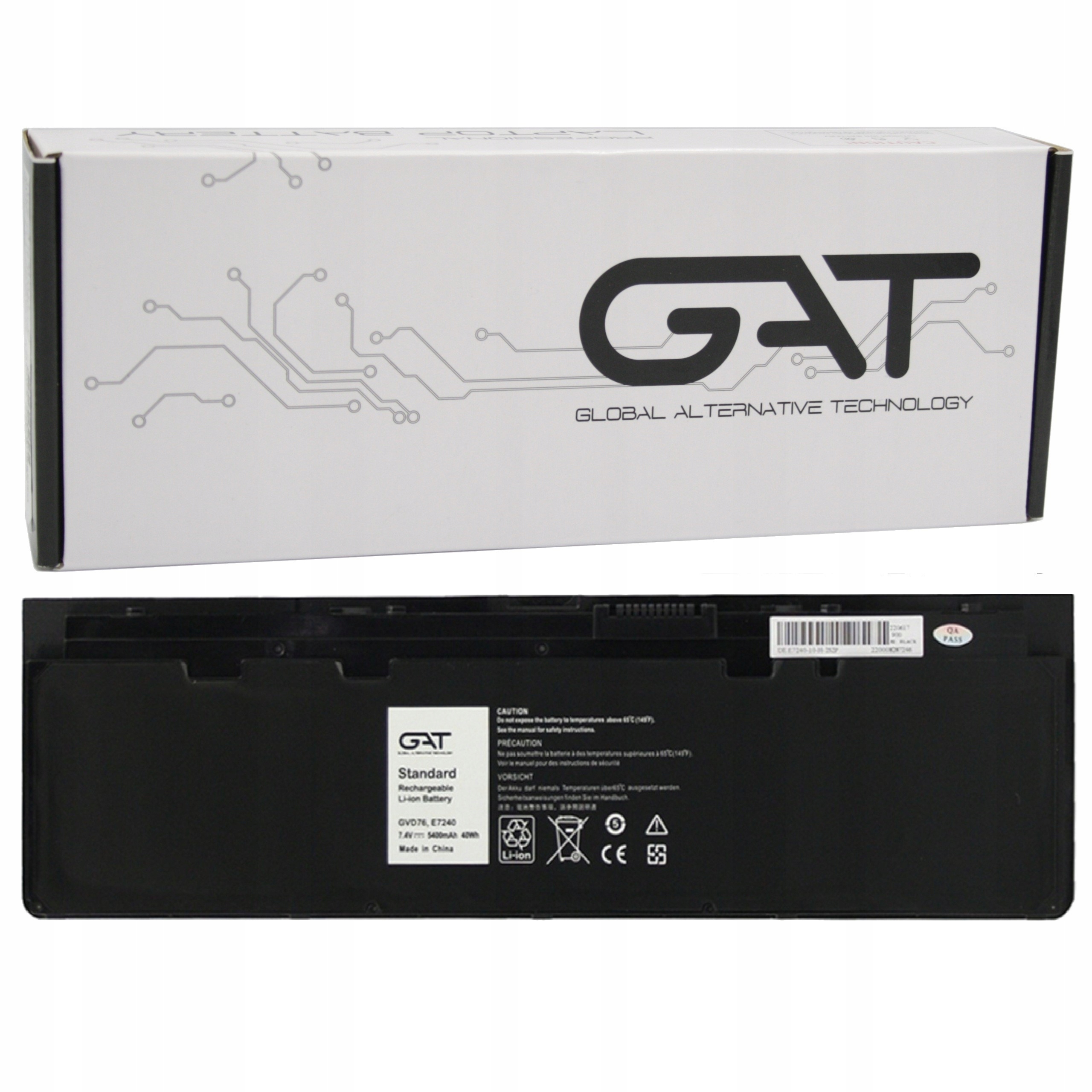 Bateria WD52H GVD76 F3G33 WG6RP Kwffn W57CV do Dell Latitude E7240 E7250