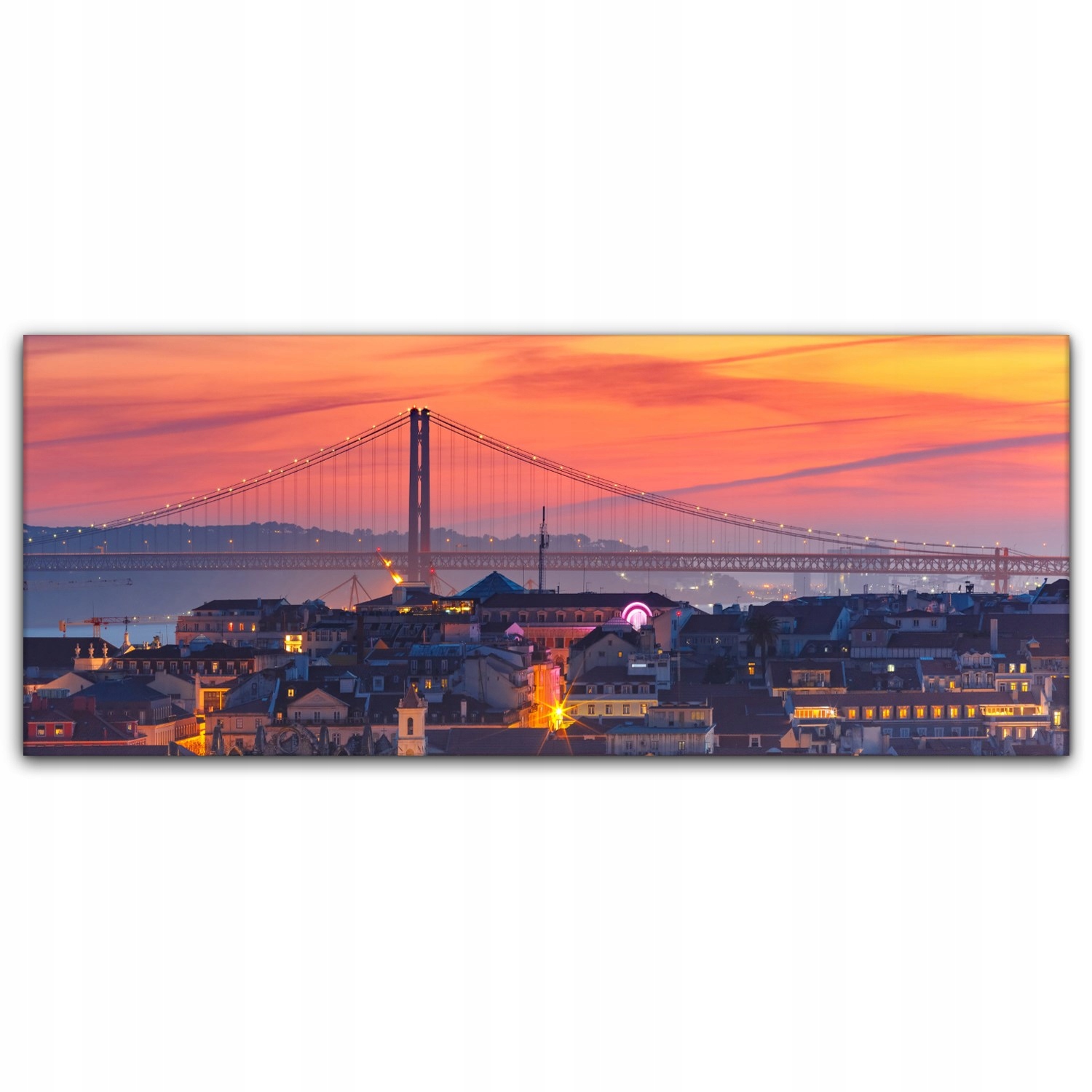 

Obraz na płótnie ścienny 125x50 Most Zachód Słońca