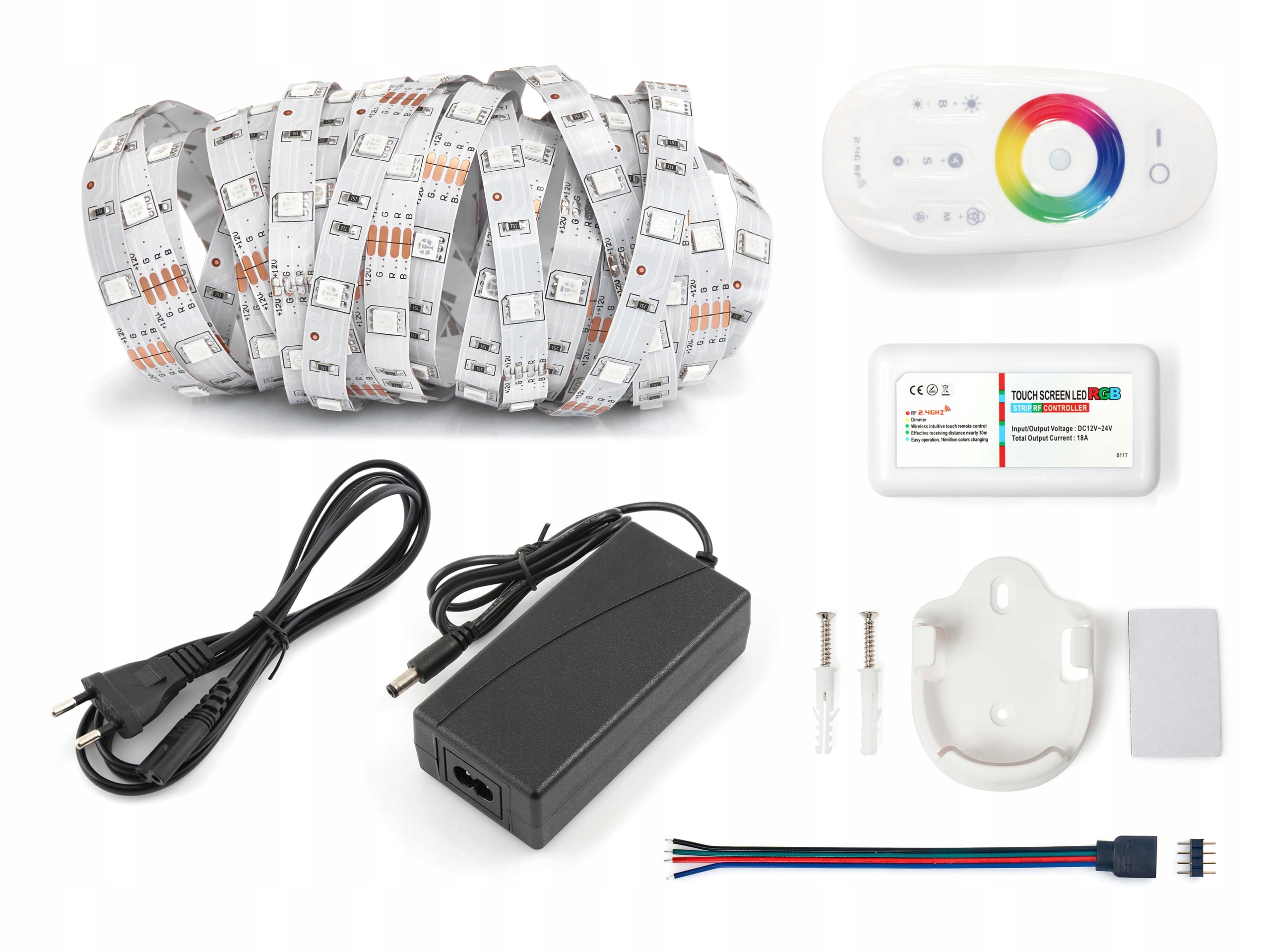 Set Rgb Led Pásek 5M Dálkový Ovladač Ovladač Napájecí Adaptér