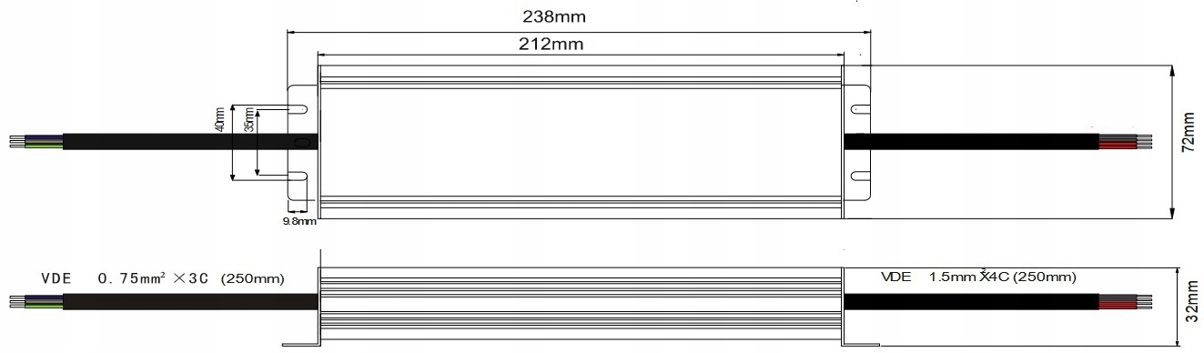 WODOODPORNY ZASILACZ SLIM 24V 250W 10A DO TAŚM LED IP67 ADLER ADWS HERMETYK EAN (GTIN) 5902135125489