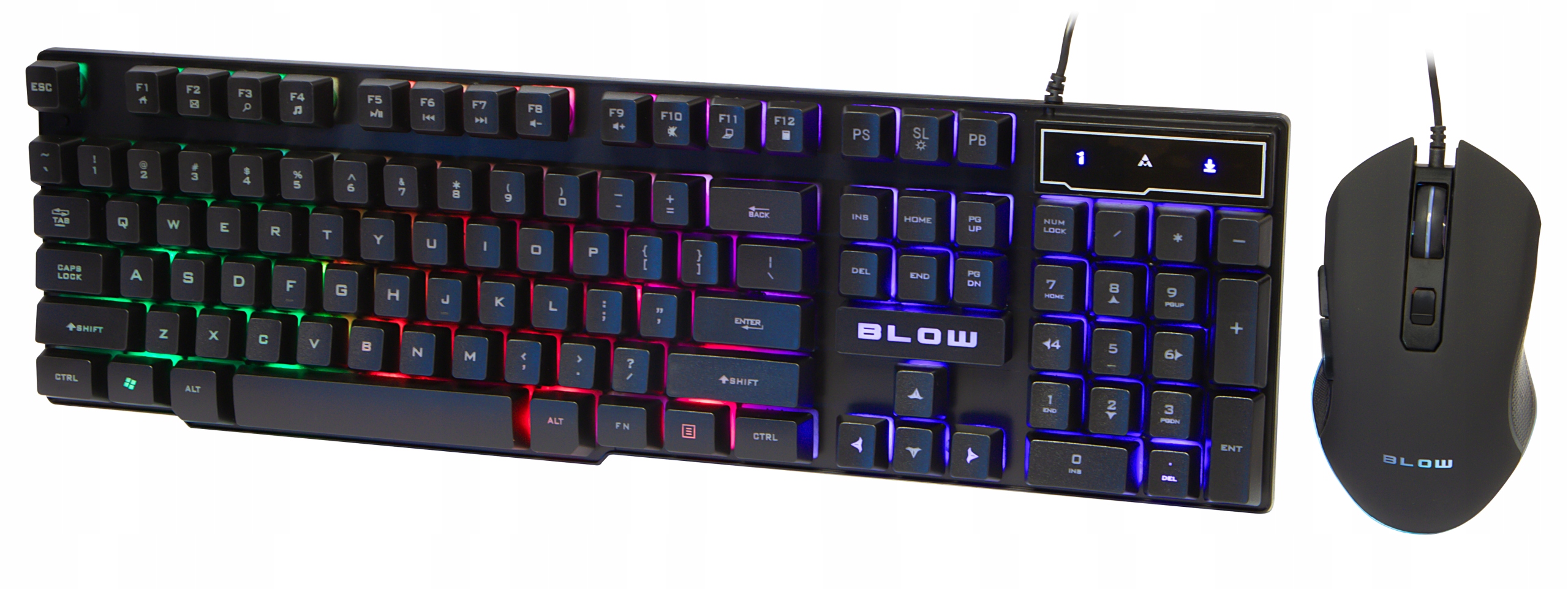 Zestaw Blow Gaming Klawiatura Mysz Dla Graczy Led Rgb Podświetlane
