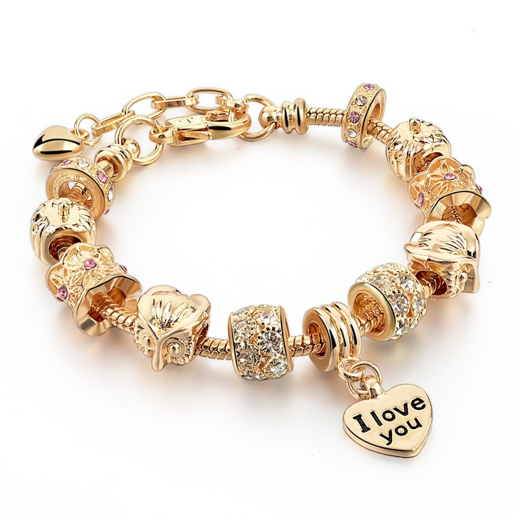 

Bransoletka Modułowa Złota Pandora Charms Beads