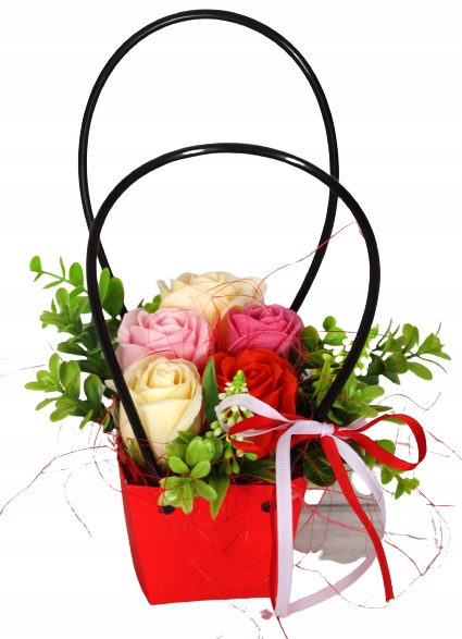

Kwiaty Mydlane Torebka Box