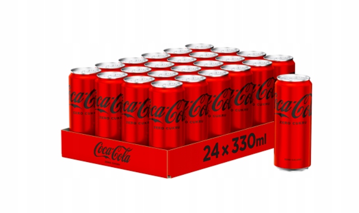 Levně Coca-Cola nula Sycený nápoj 24 x 330 ml plechovka