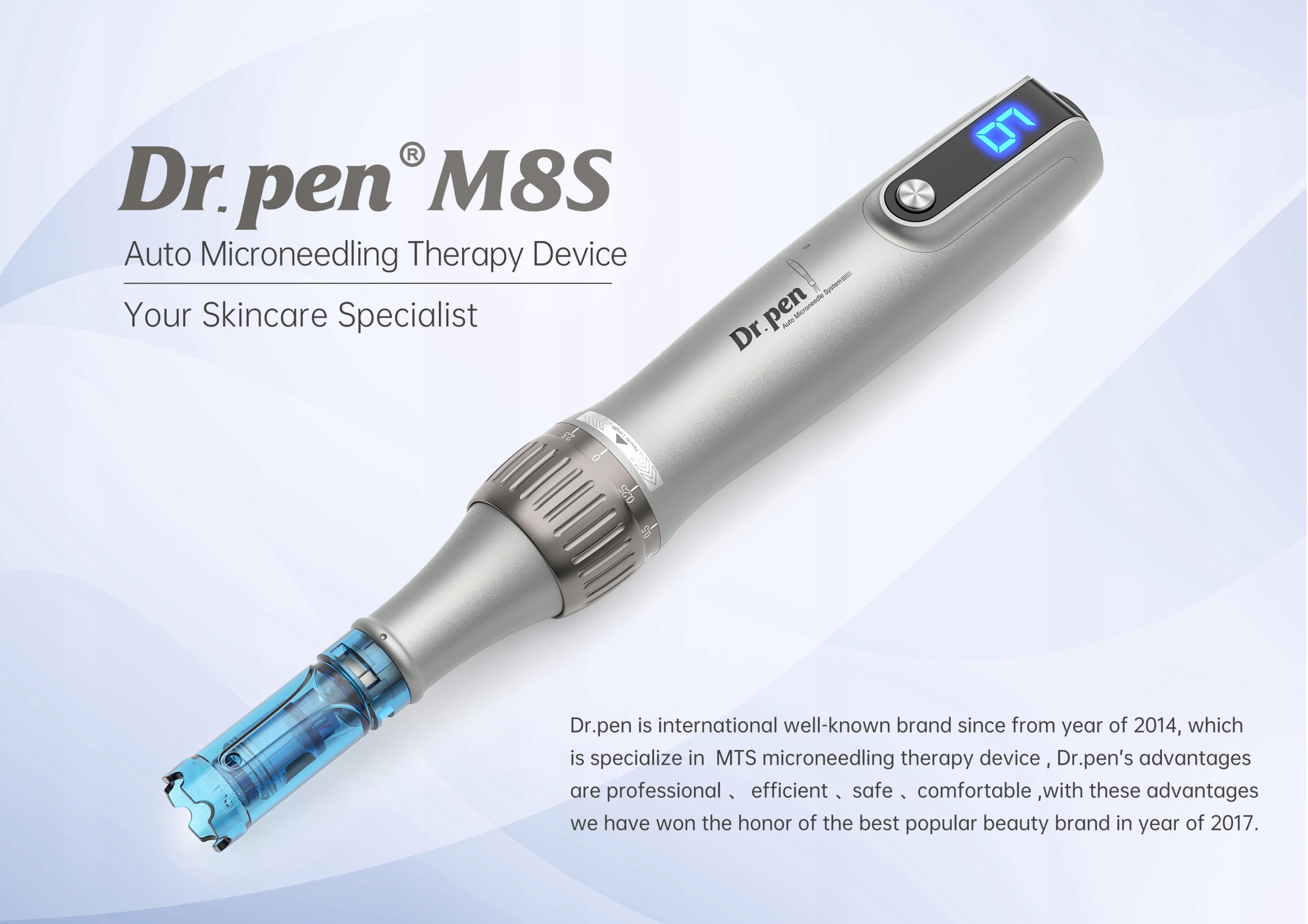 Dr Pen M8S PRO bezprzewodowy +2 kartridże DERMAPEN Model M8S