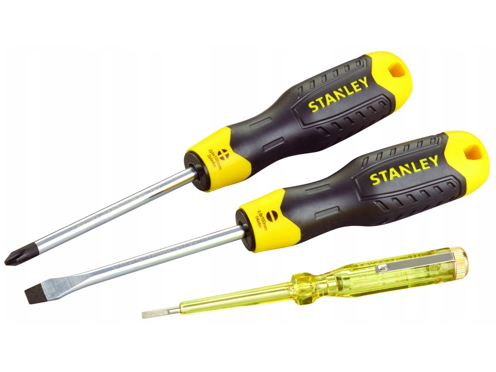 

zestaw komplet wkrętaków śrubokrętów Stanley 3szt