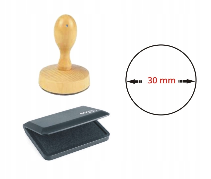 GRYF PIECZĄTKA RĘCZNA LOGO STEMPEL GRAFIKA ŚR 3 CM