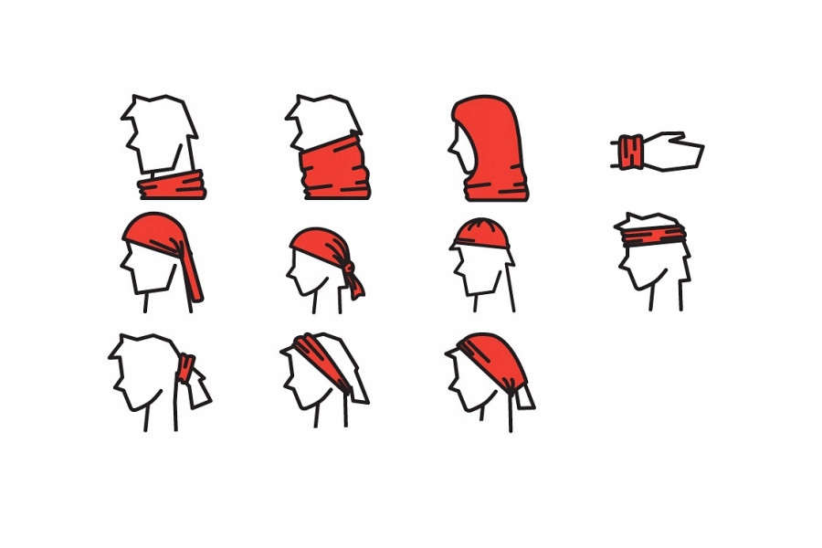 BUFF CHUSTA REFLECTIVE US R-SOLID CORAL 50SPF Kolekcja Buff