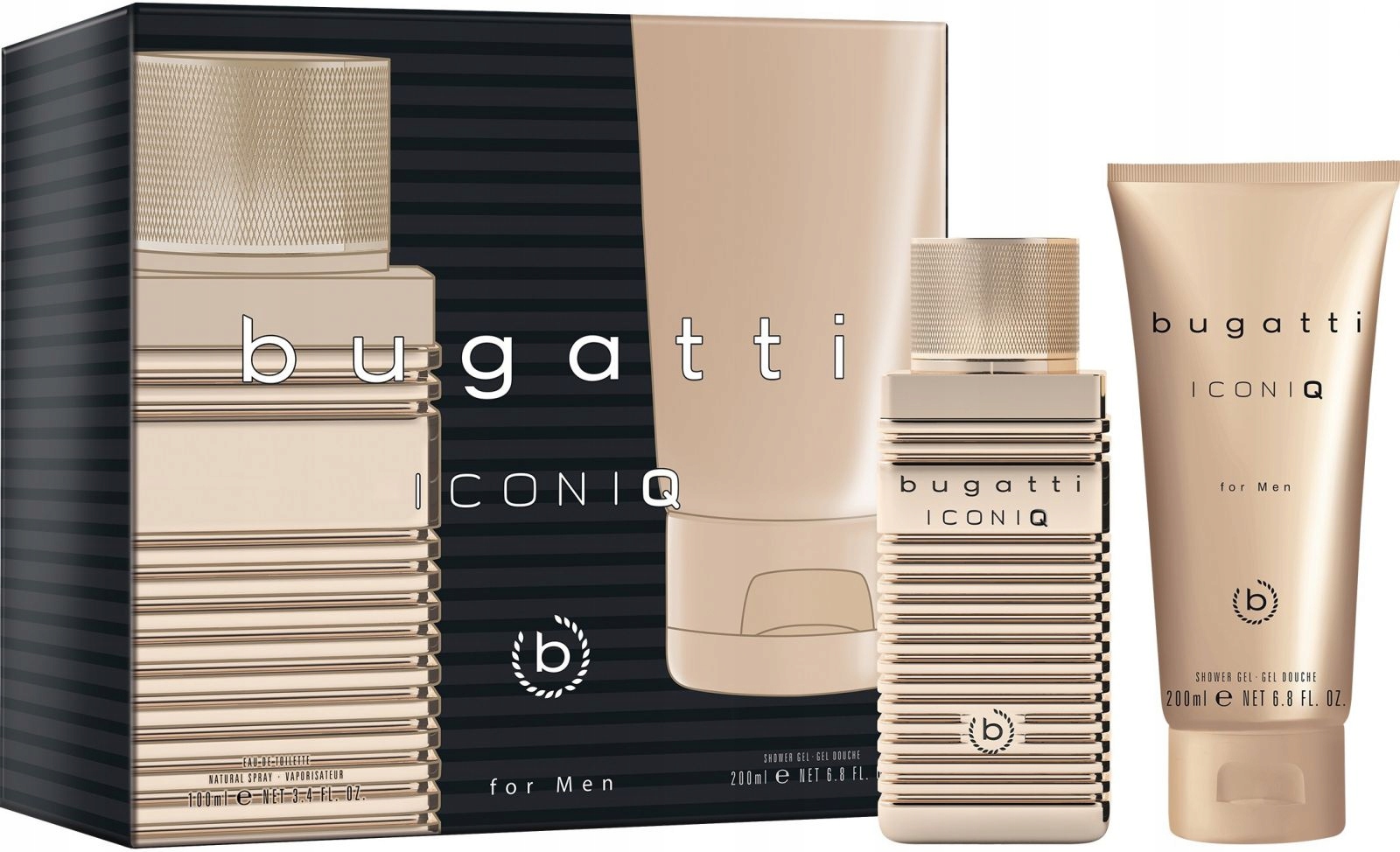 Bugatti Dárková Sada Pánská Iconiq Gold (toaletní Voda 100 ML Gel Pod P