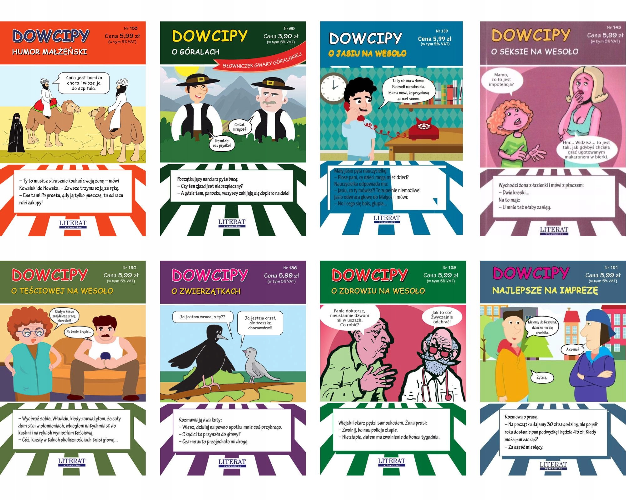 Dowcipy, Humory, Żarty Komplet książeczek