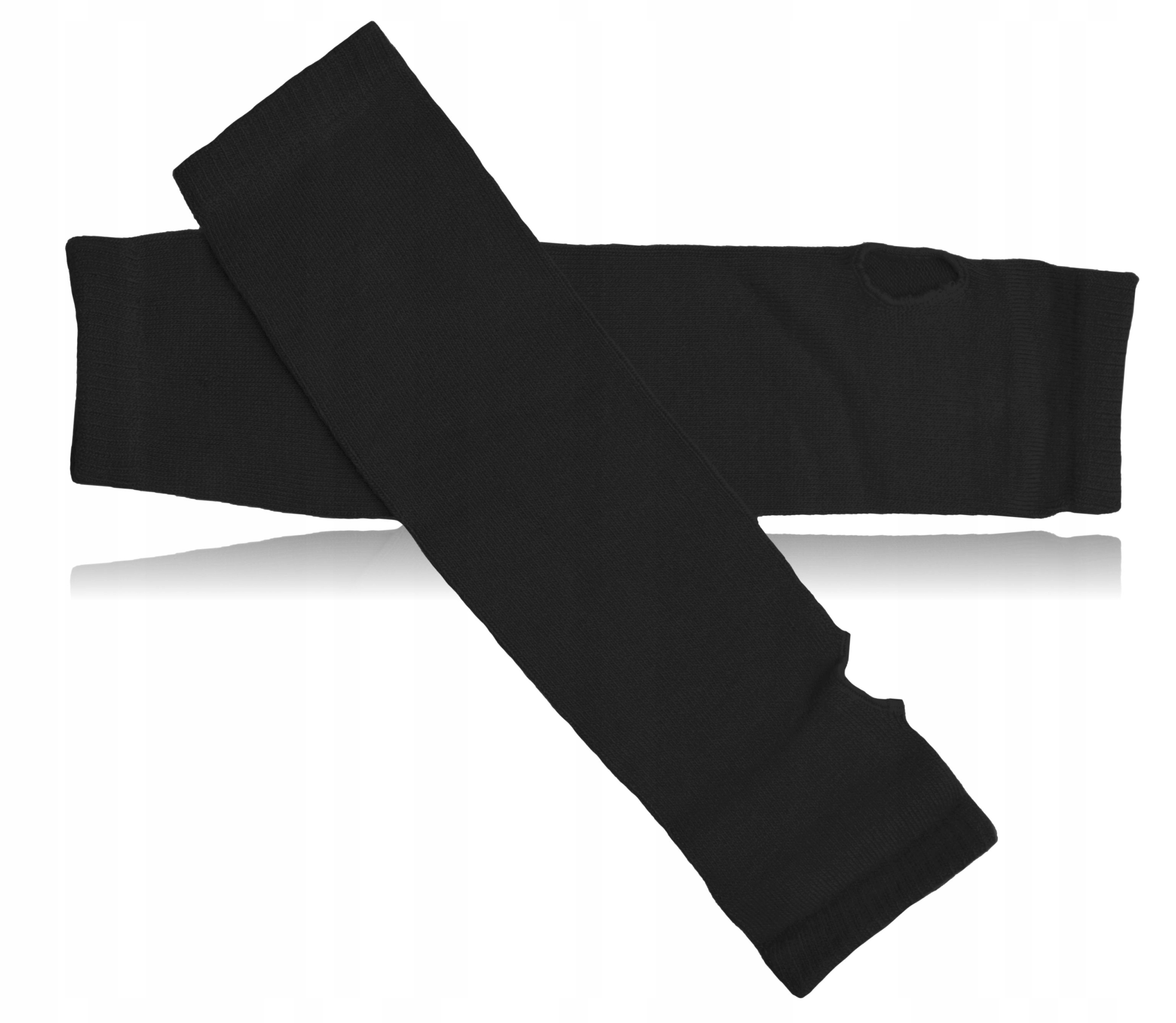 MITENKI GŁADKIE rękawiczki długie BEZ PALCÓW