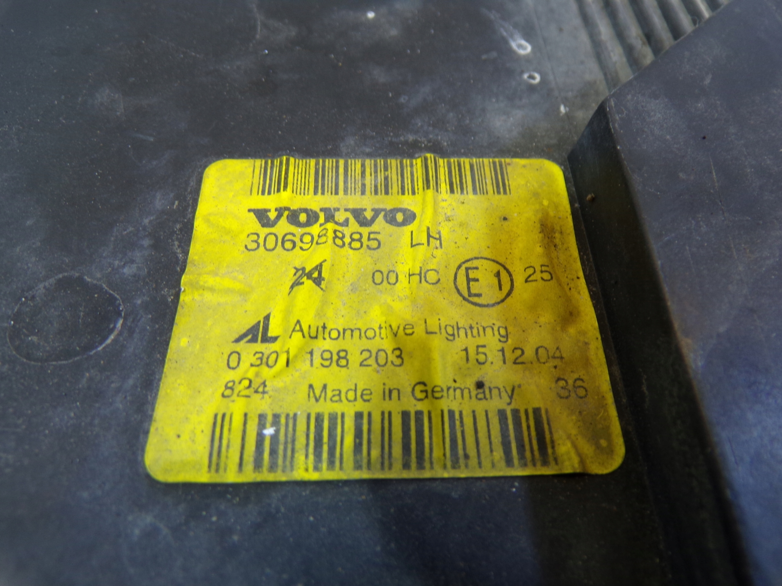 light front lens front left VOLVO V50 S40 2 II (K)