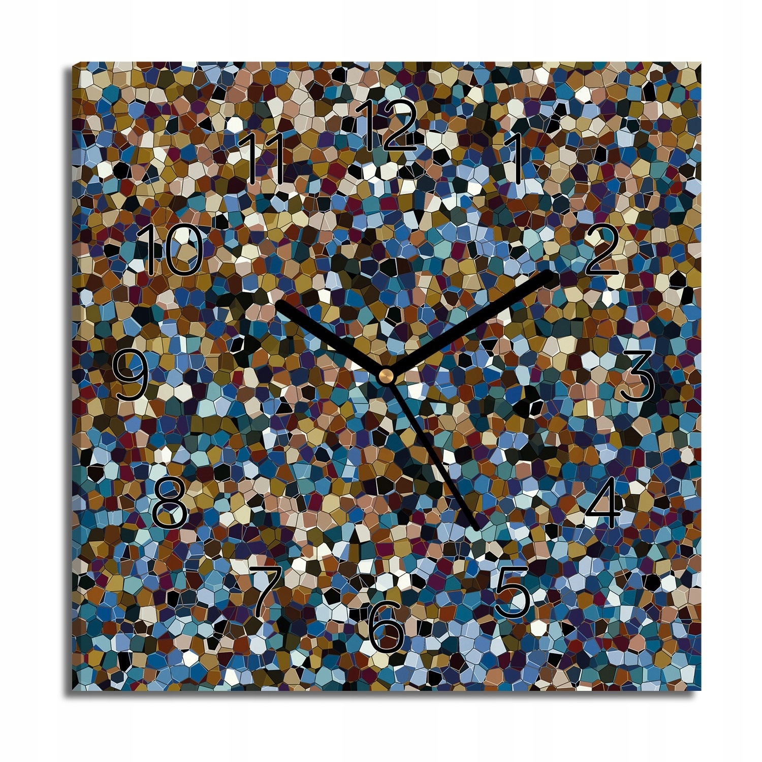 hodiny canvas Mozaika abstrakce do jídelny 30x30