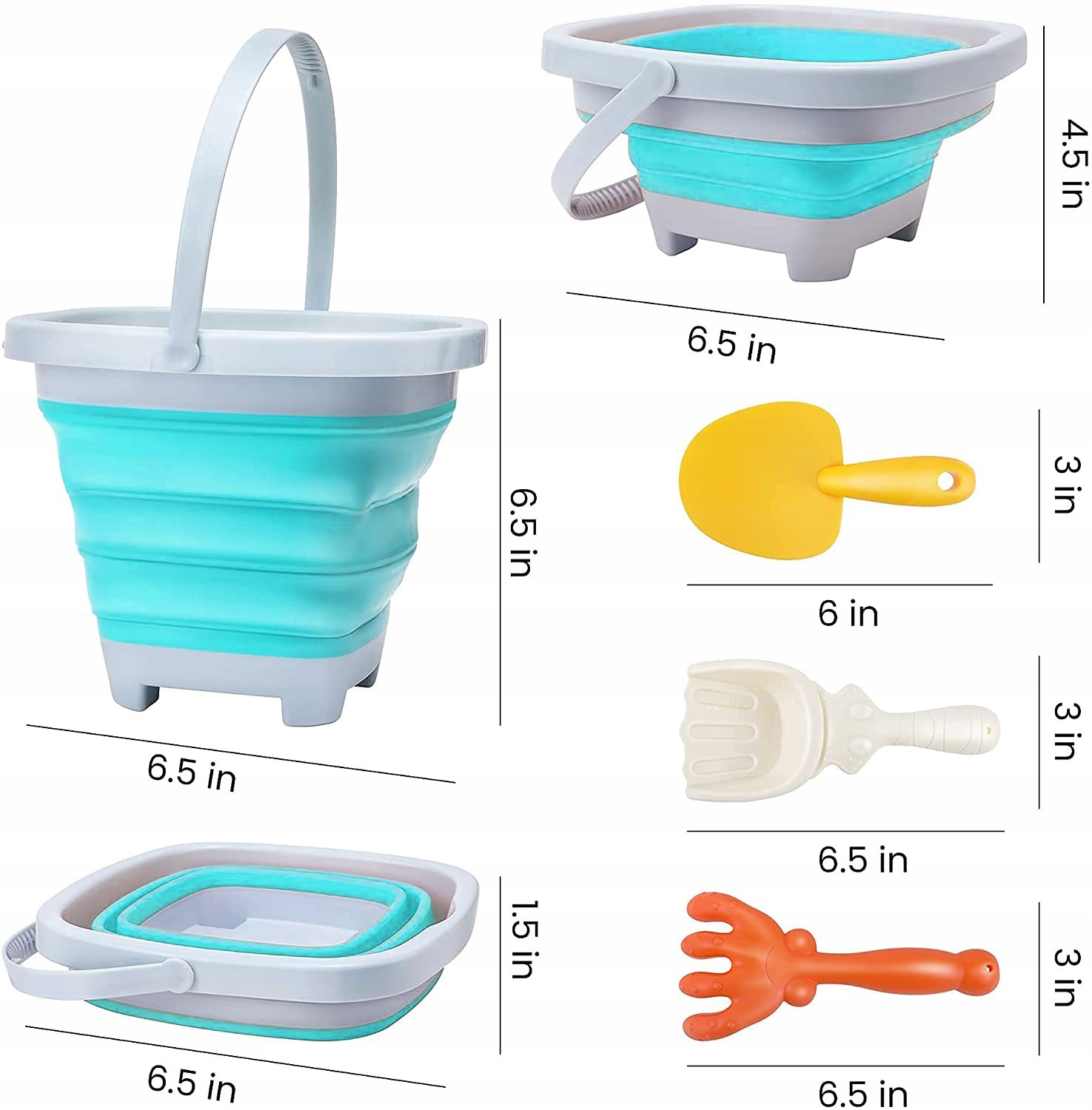 WIADERKO SKŁADANE ZESTAW DO PIASKU GRABKI WOOPIE Bohater brak