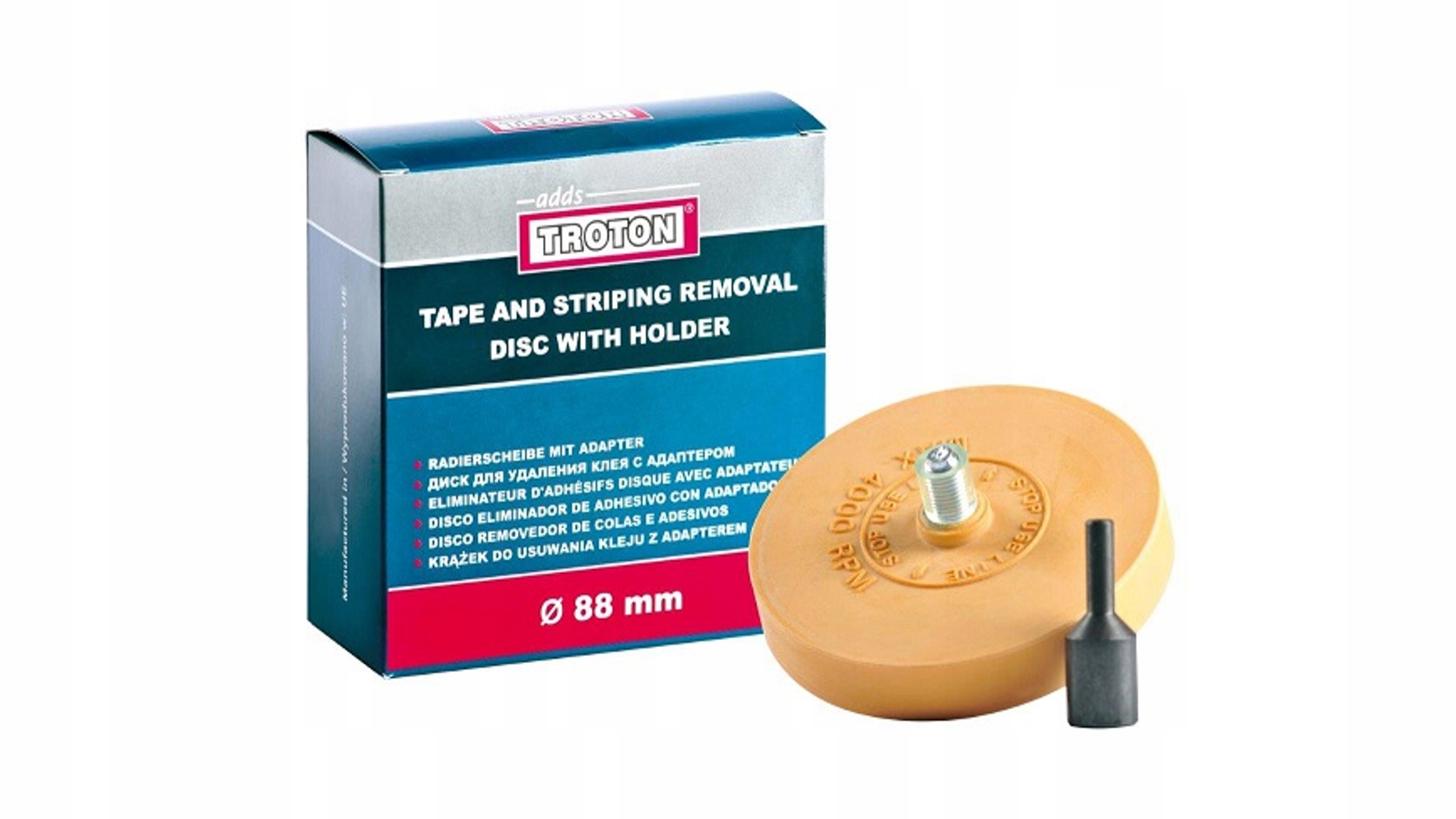 KRĄŻEK DO USUWANIA KLEJU 88 MM Z ADAPTEREM TROTON