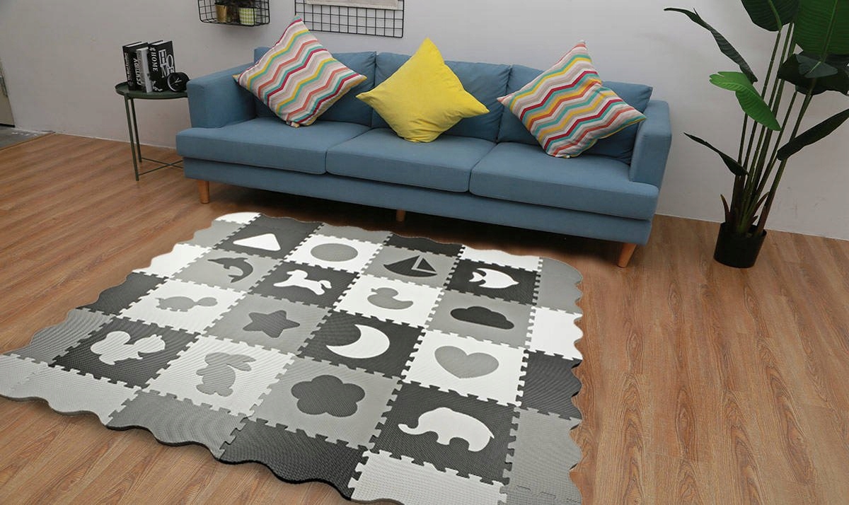 MATA EDUKACYJNA dla dzieci PUZZLE PIANKOWE GRUBA PIANKOWA KOJEC XXL Materiał pianka