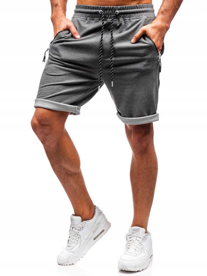 

Spodenki Dresowe Szaro-białe Q3876 DENLEY_2XL