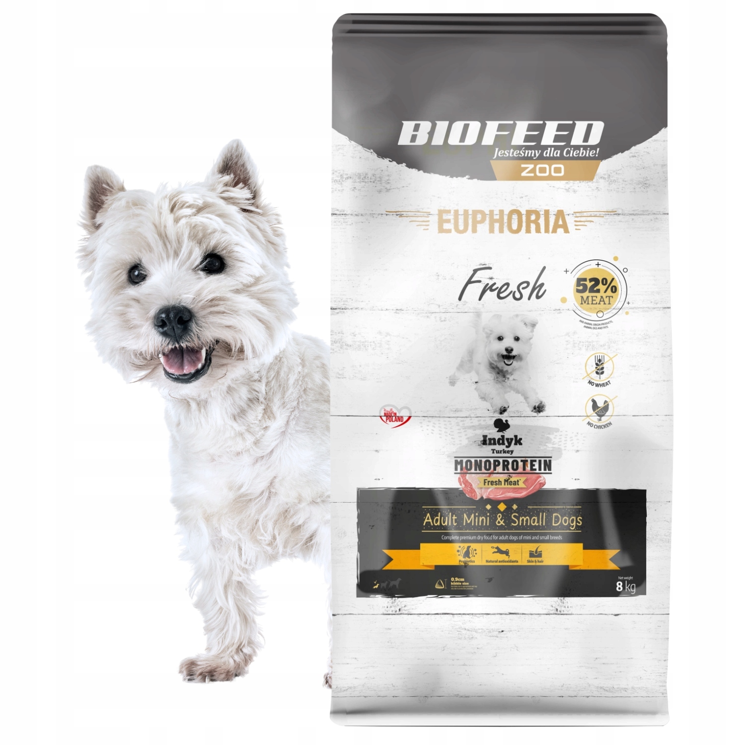 Levně Euphoria Fresh Meat Krmivo monoproteinové Krůta Xs/s 8 kg