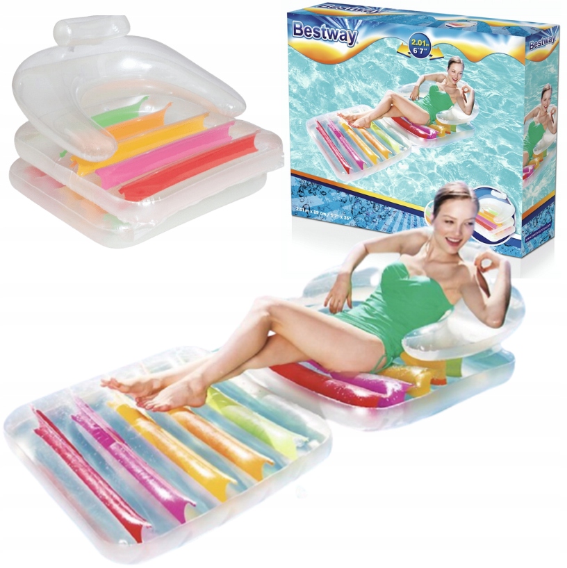 Dmuchany Fotel Plażowy Do Pływania Wody 201 x 89 cm Bestway