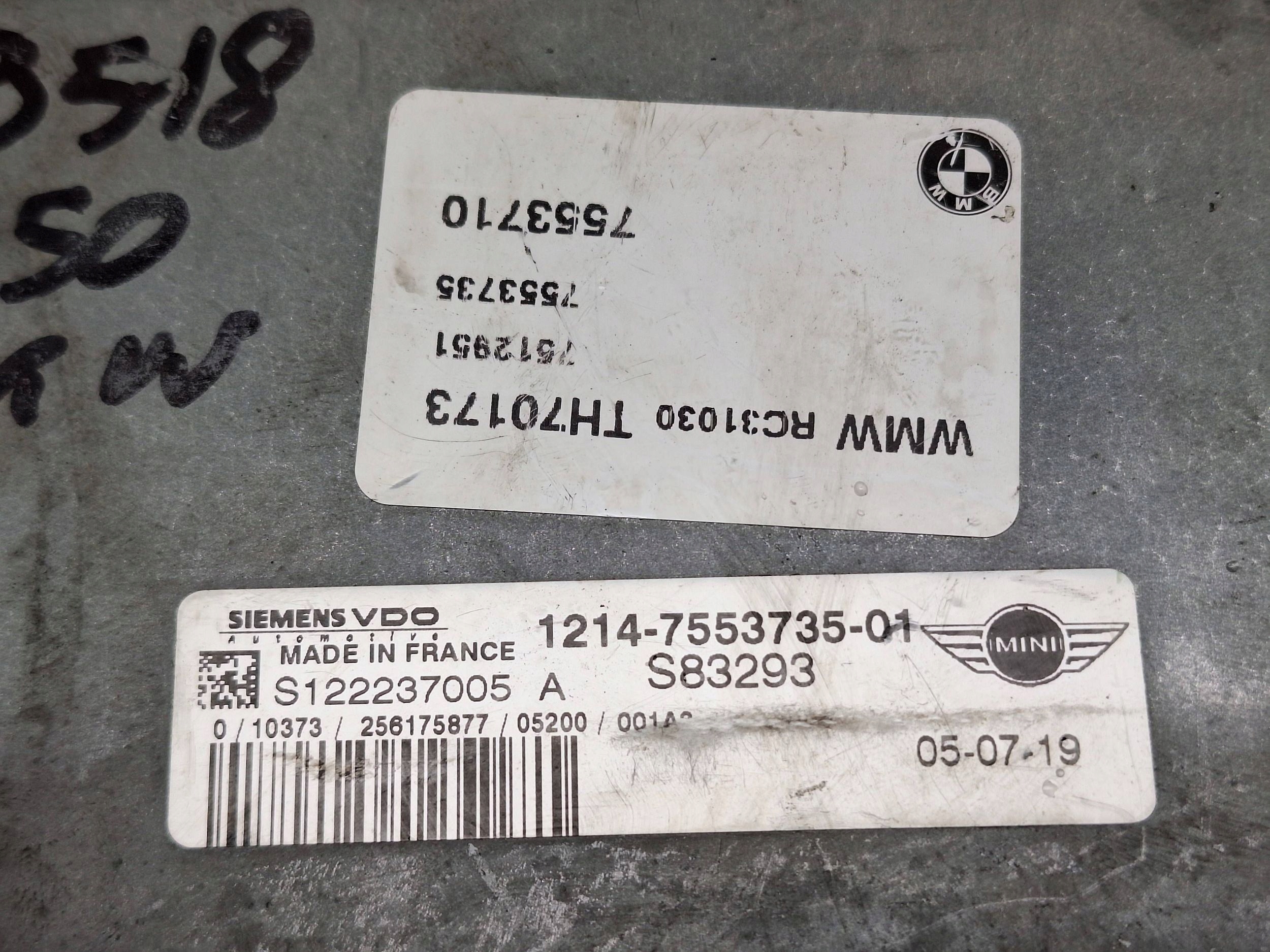 computer control unit of the engine 7553735 MINI R50 R52 R53 1.6 16V