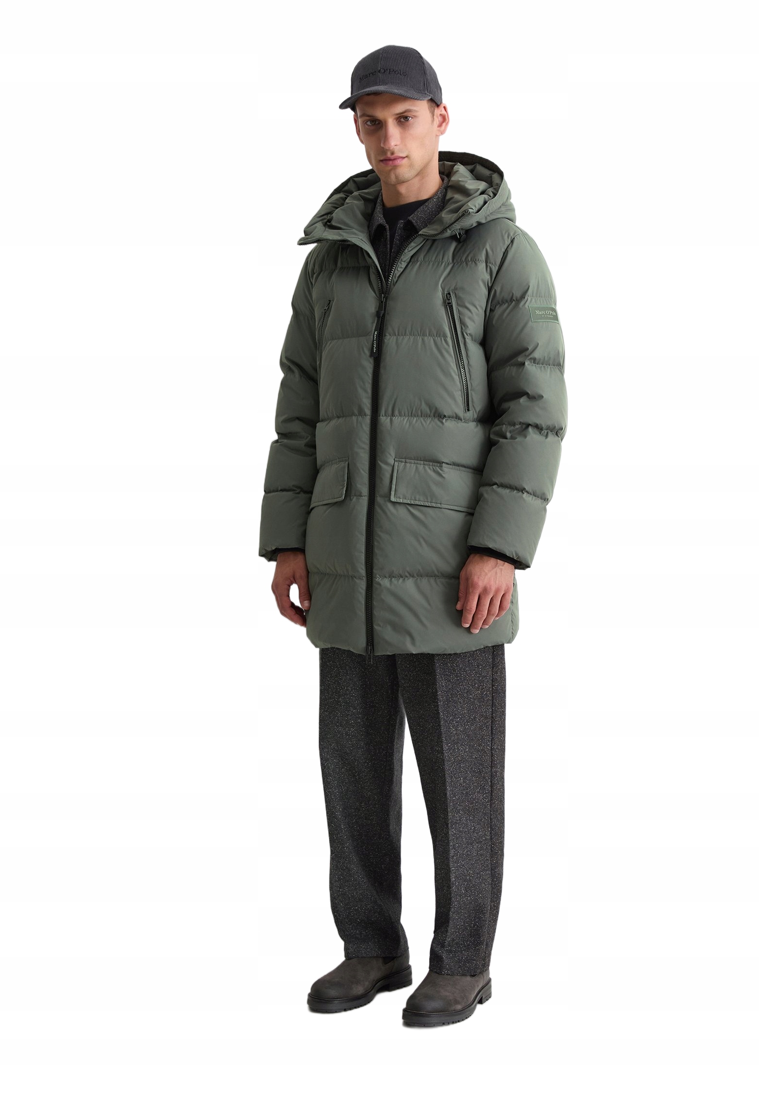 Marc Opolo Zelená Prošívaná Bunda S Kapucí XXL 6BB