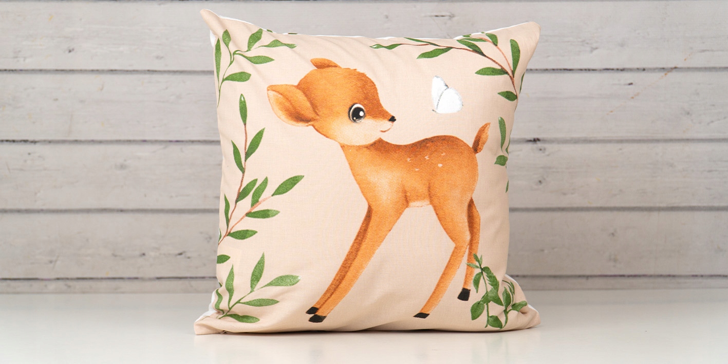 Poszewka 40x40 cm bawełniana sarenka sarna sarny Szerokość produktu 40 cm